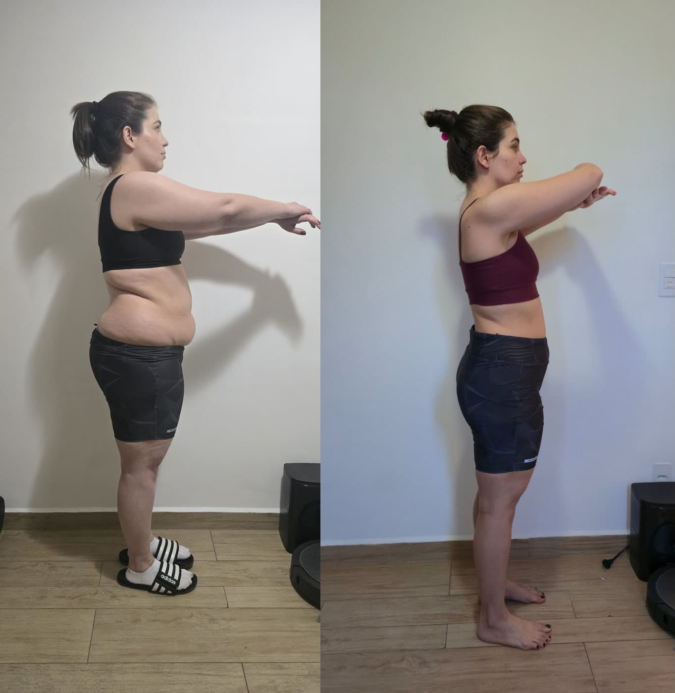 Antes e depois de Verônica: menos 19 kg